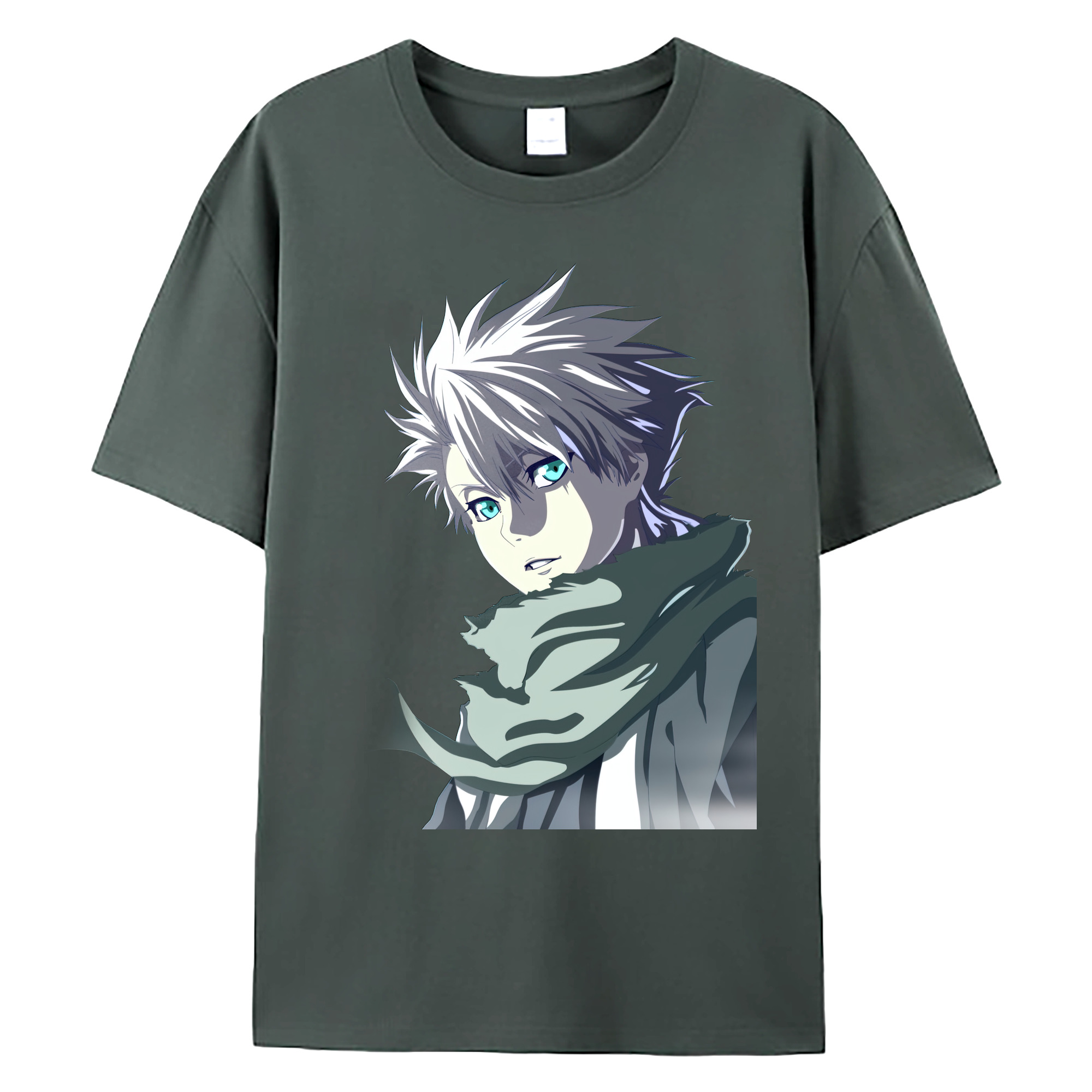 （画像用） ブリーチ 日番谷冬獅郎（ひつがや とうしろう） BLEACH Hitsugaya Toushirou 綿100％ メンズ半袖Tシャツ｜肌触りやわらか＆通気性